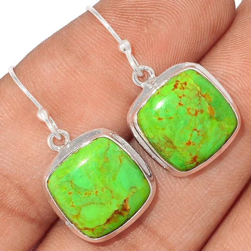 1.2" Green Mohave Turquoise Earrings - GMTE579
