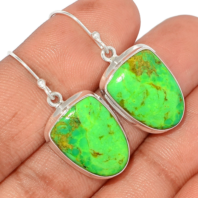 1.5" Green Mohave Turquoise Earrings - GMTE580
