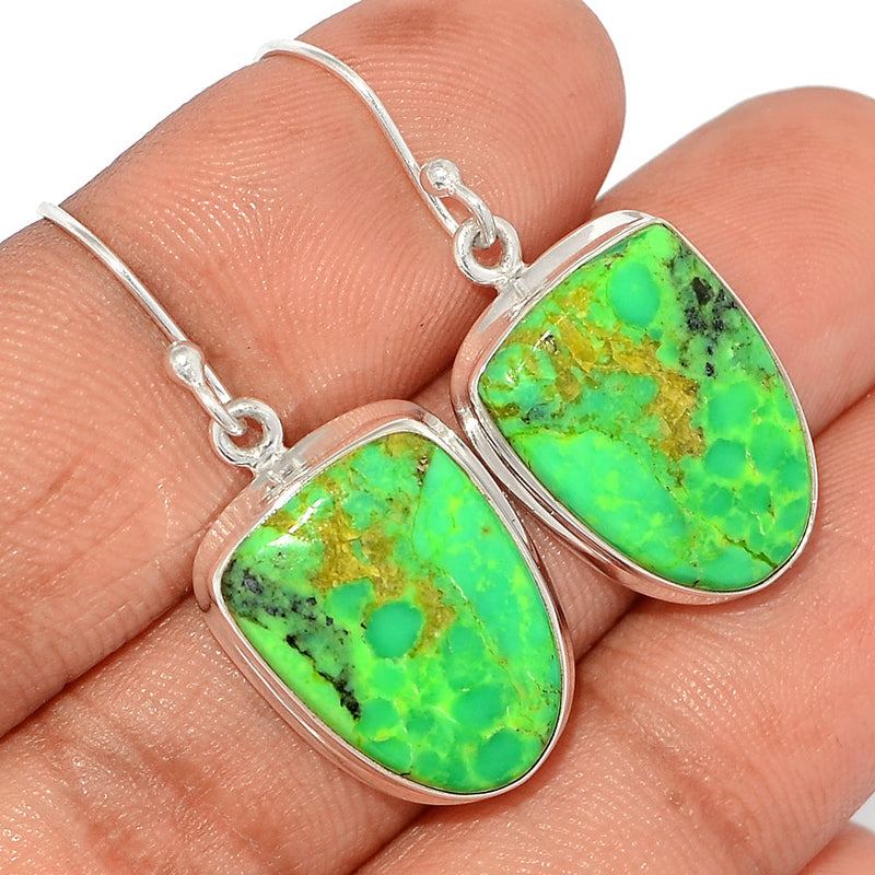 1.5" Green Mohave Turquoise Earrings - GMTE583