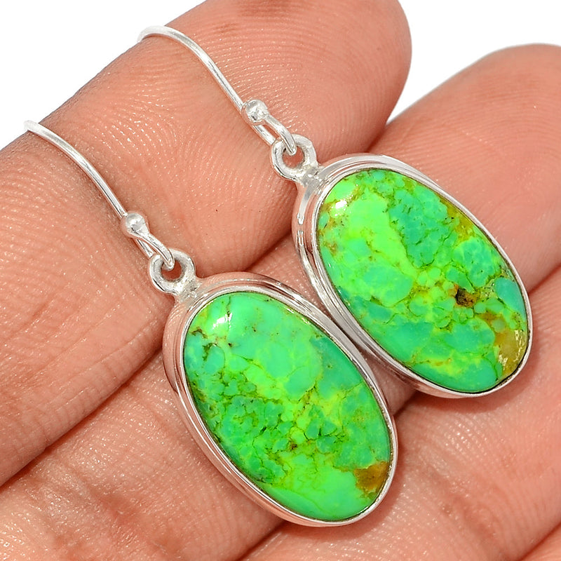 1.5" Green Mohave Turquoise Earrings - GMTE588