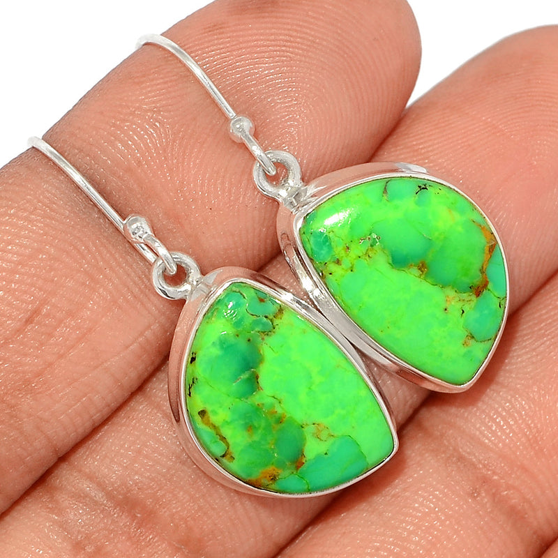 1.5" Green Mohave Turquoise Earrings - GMTE593