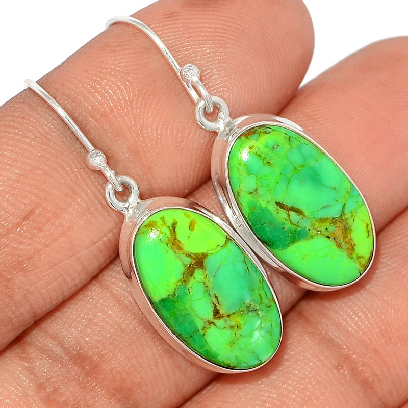 1.5" Green Mohave Turquoise Earrings - GMTE598