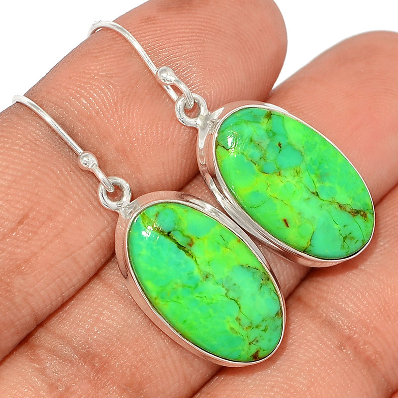 1.5" Green Mohave Turquoise Earrings - GMTE600
