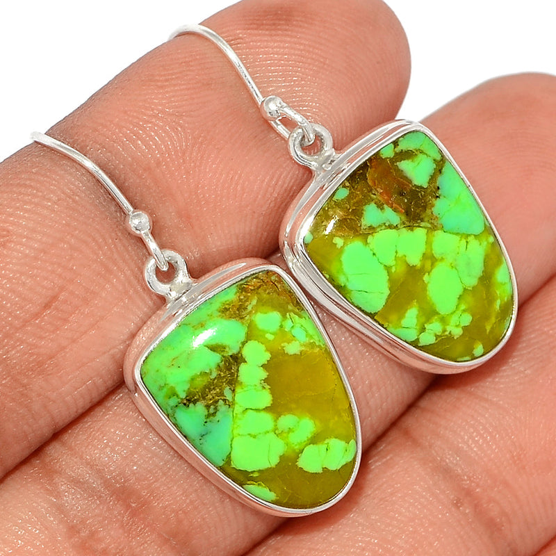 1.5" Green Mohave Turquoise Earrings - GMTE602