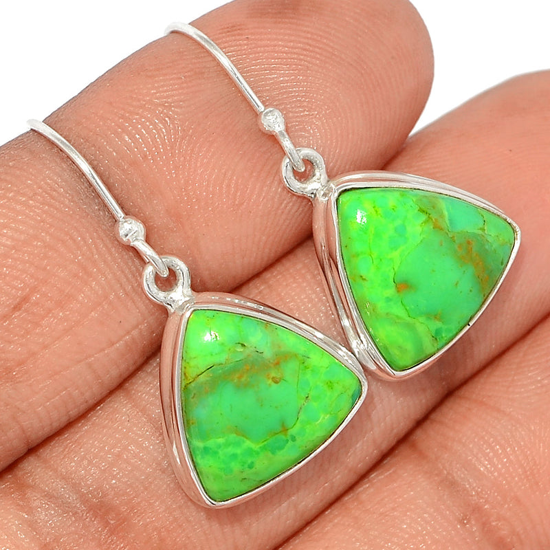 1.2" Green Mohave Turquoise Earrings - GMTE613