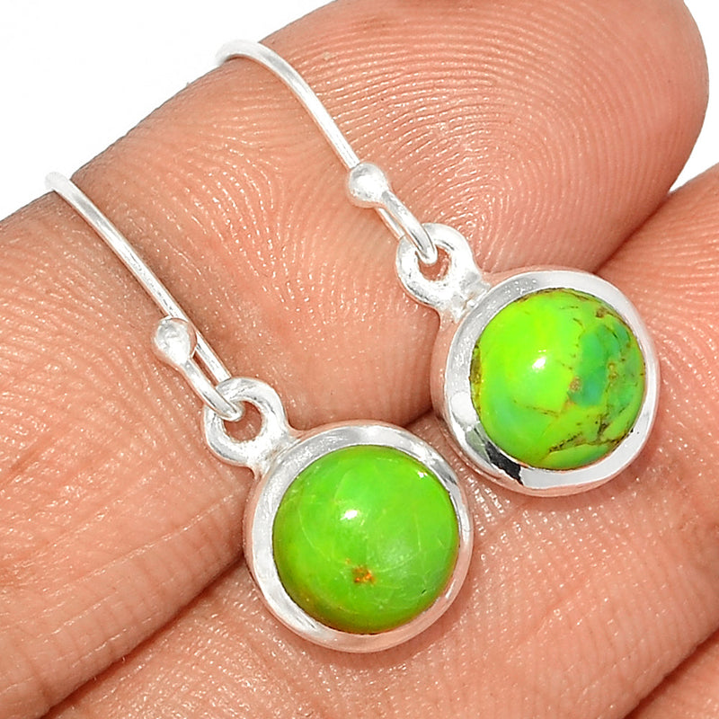 1.1" Green Mohave Turquoise Earrings - GMTE624
