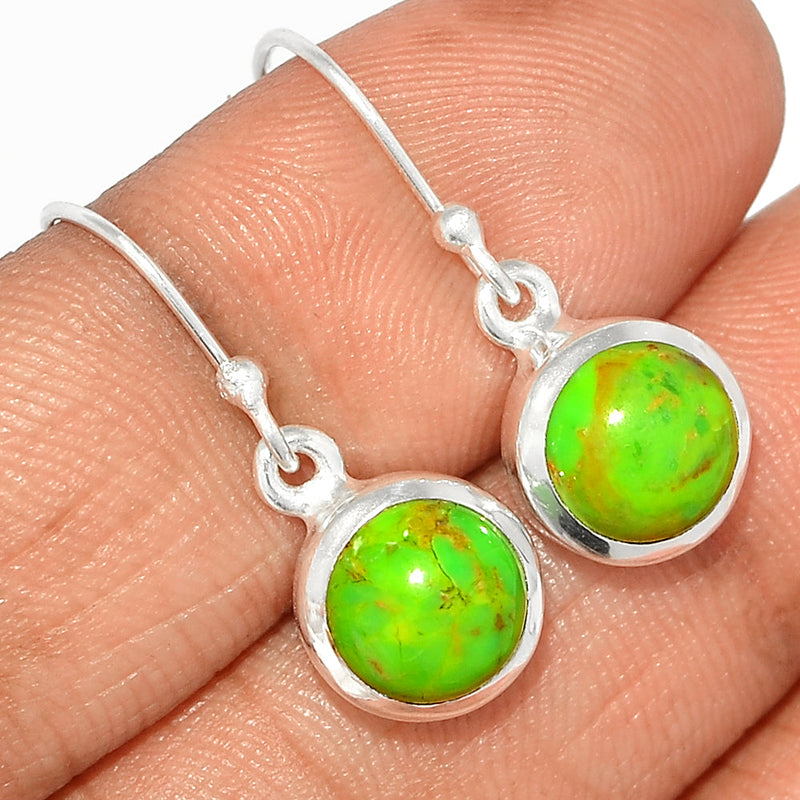 1.1" Green Mohave Turquoise Earrings - GMTE629