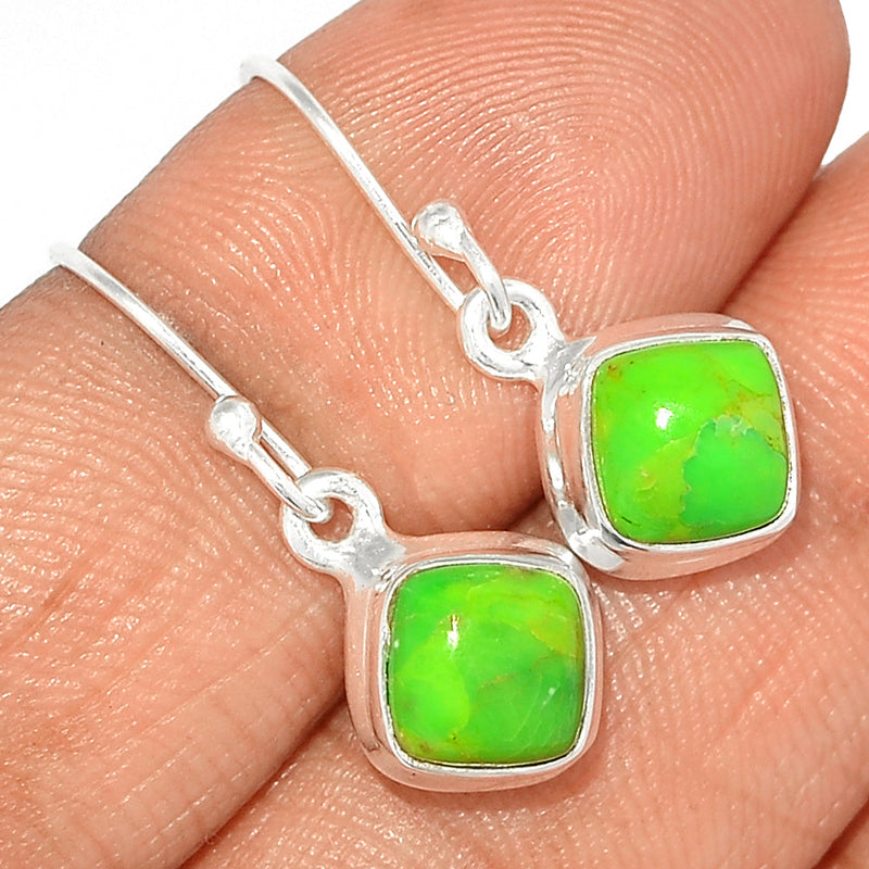 1.1" Green Mohave Turquoise Earrings - GMTE633