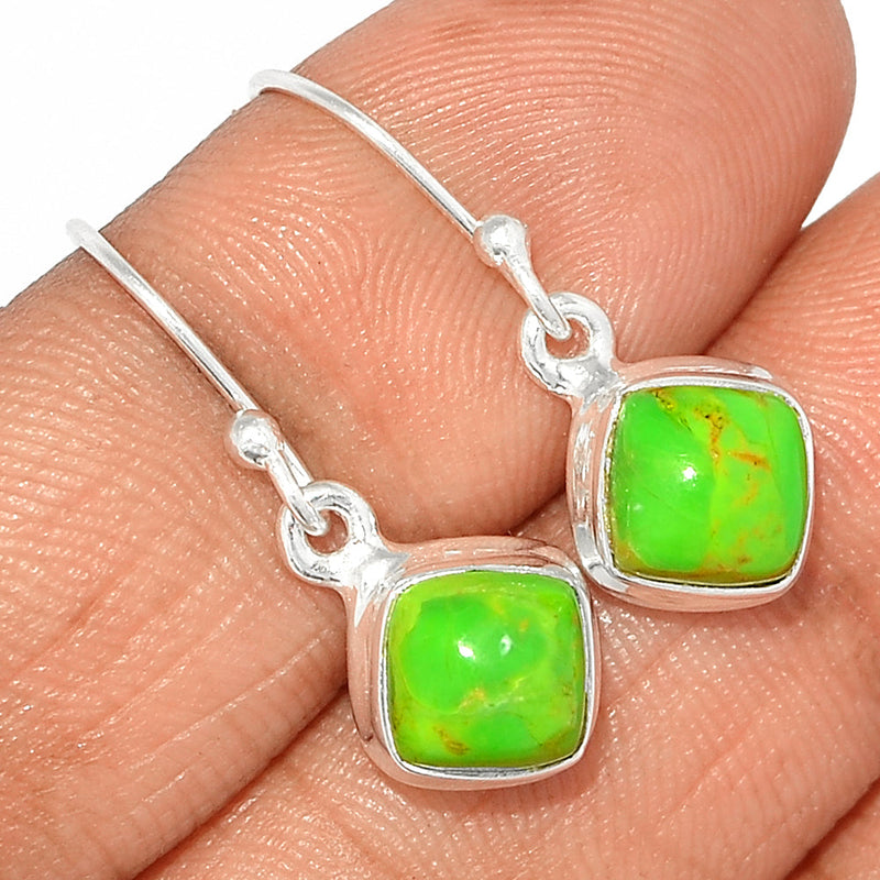 1.1" Green Mohave Turquoise Earrings - GMTE638
