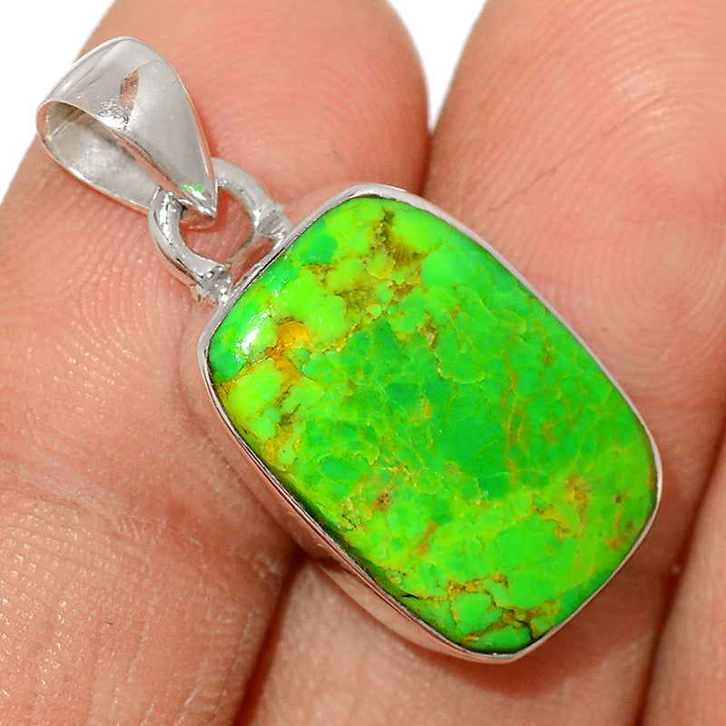 1.1" Green Mohave Turquoise Pendants - GMTP1024