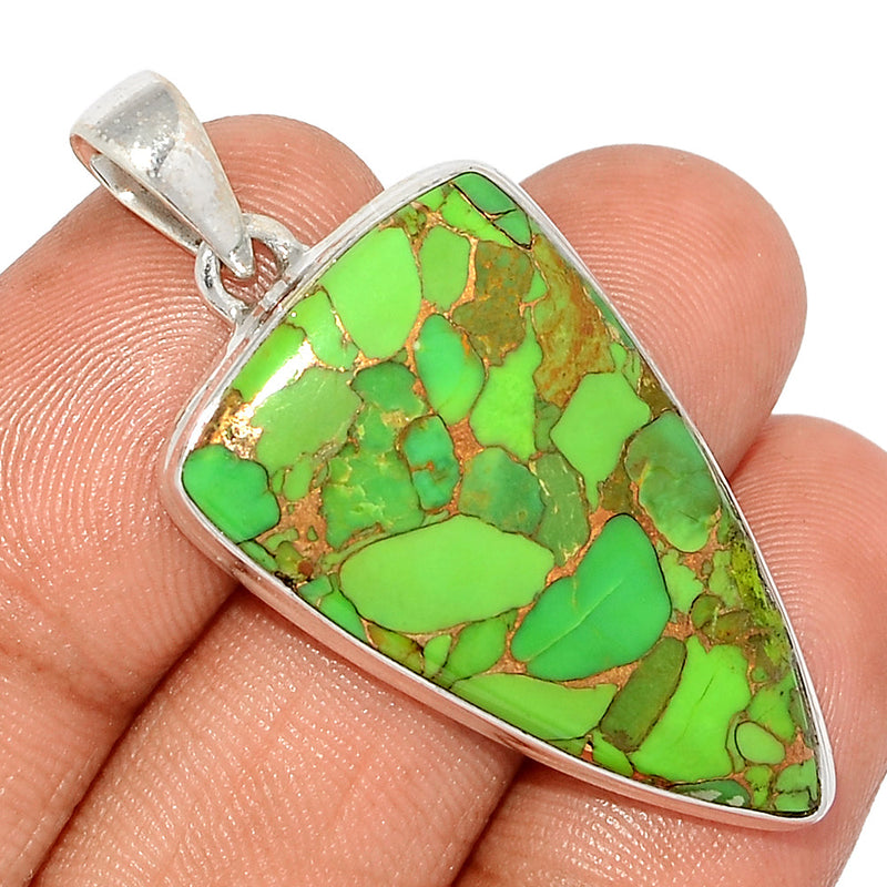 1.7" Green Mohave Turquoise Pendants - GMTP1033