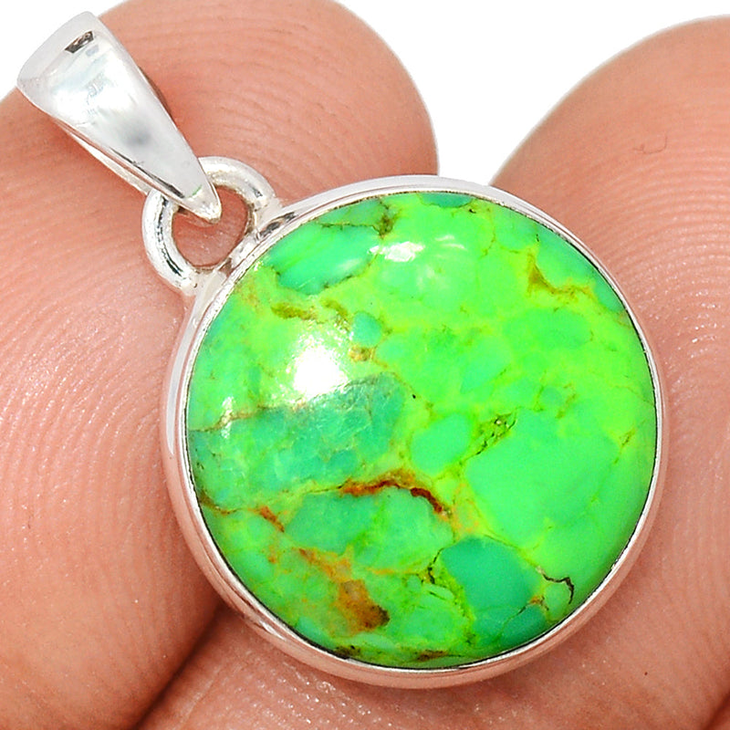 1" Green Mohave Turquoise Pendants - GMTP1081