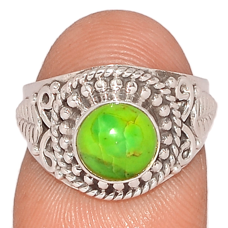 Fine Filigree - Green Mohave Turquoise Ring - GMTR743