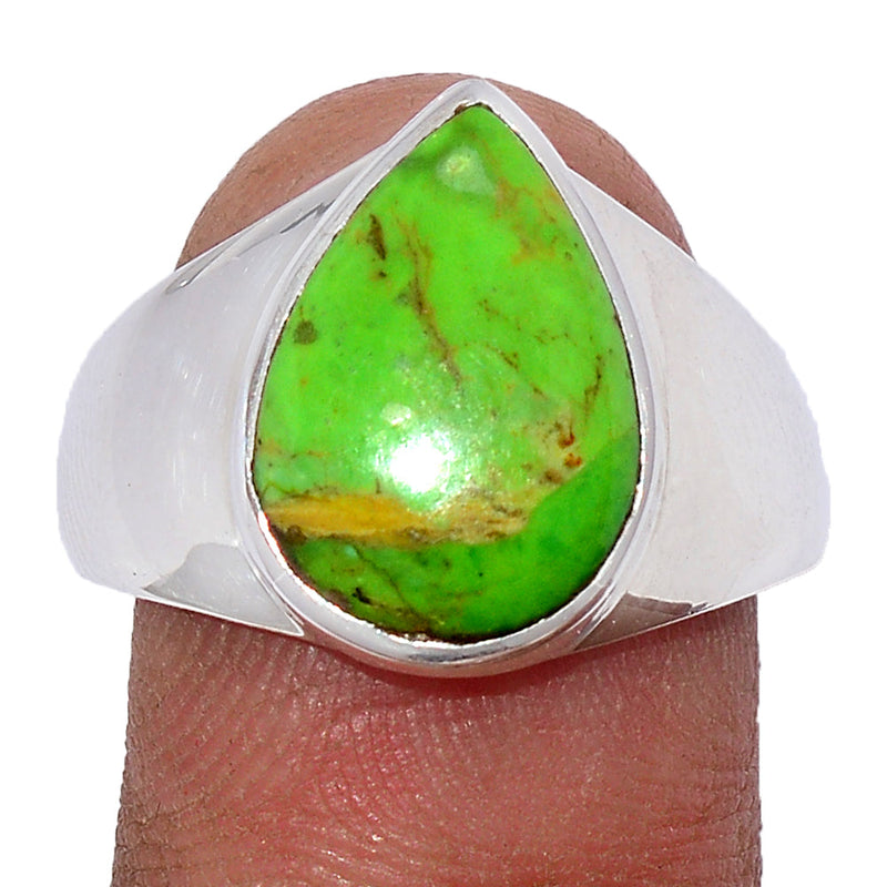 Solid - Green Mohave Turquoise Ring - GMTR758
