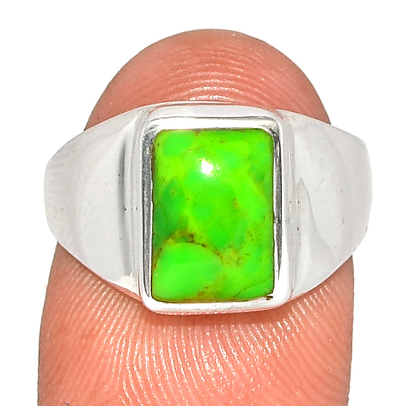 Solid - Green Mohave Turquoise Ring - GMTR838