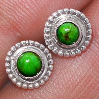 Green Mohave Turquoise Studs-GMTS101