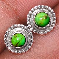 Green Mohave Turquoise Studs-GMTS103