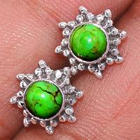 Green Mohave Turquoise Studs-GMTS104