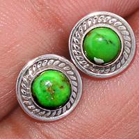Green Mohave Turquoise Studs-GMTS105