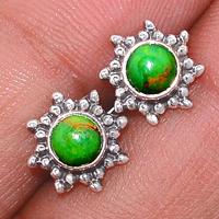 Green Mohave Turquoise Studs-GMTS106