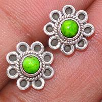 Green Mohave Turquoise Studs-GMTS109