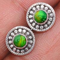 Green Mohave Turquoise Studs-GMTS110