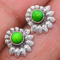 Green Mohave Turquoise Studs-GMTS111