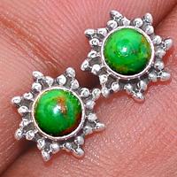 Green Mohave Turquoise Studs-GMTS112