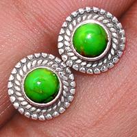 Green Mohave Turquoise Studs-GMTS117