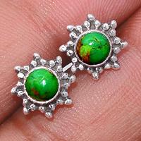 Green Mohave Turquoise Studs-GMTS118