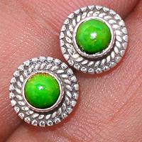 Green Mohave Turquoise Studs-GMTS119
