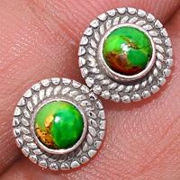 Green Mohave Turquoise Studs-GMTS121