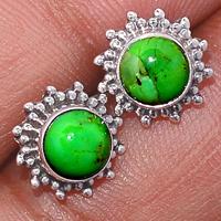 Green Mohave Turquoise Studs-GMTS125