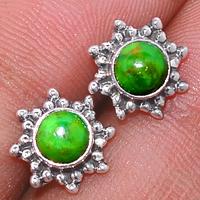 Green Mohave Turquoise Studs-GMTS126