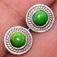 Green Mohave Turquoise Studs-GMTS127