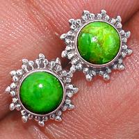 Green Mohave Turquoise Studs-GMTS131