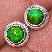 Green Mohave Turquoise Studs-GMTS132