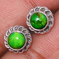 Green Mohave Turquoise Studs-GMTS134