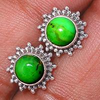 Green Mohave Turquoise Studs-GMTS135