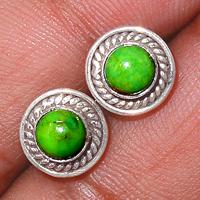 Green Mohave Turquoise Studs-GMTS136