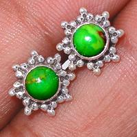 Green Mohave Turquoise Studs-GMTS137