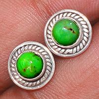 Green Mohave Turquoise Studs-GMTS138