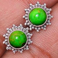 Green Mohave Turquoise Studs-GMTS139
