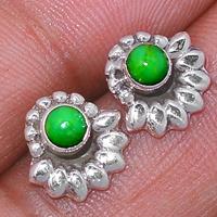 Green Mohave Turquoise Studs-GMTS141