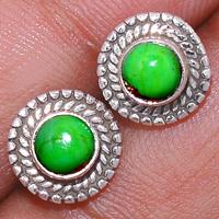 Green Mohave Turquoise Studs-GMTS144