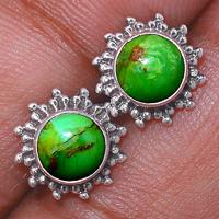 Green Mohave Turquoise Studs-GMTS148