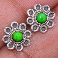 Green Mohave Turquoise Studs-GMTS155
