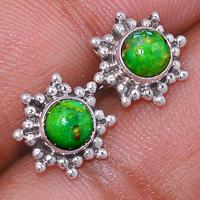 Green Mohave Turquoise Studs-GMTS160