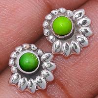 Green Mohave Turquoise Studs-GMTS165