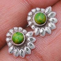 Green Mohave Turquoise Studs-GMTS166